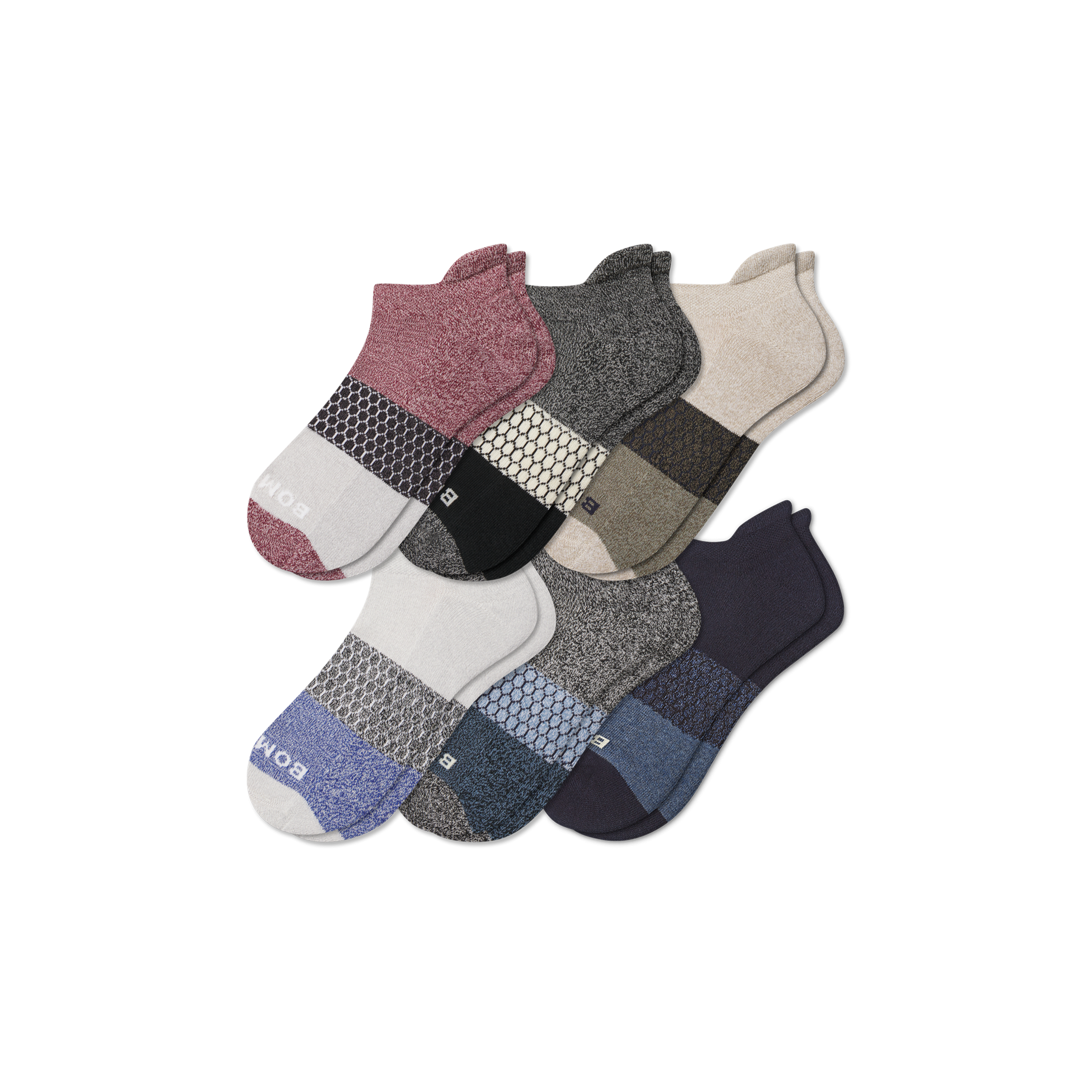 Men’s Tri-Block Ankle Sock 6-pack